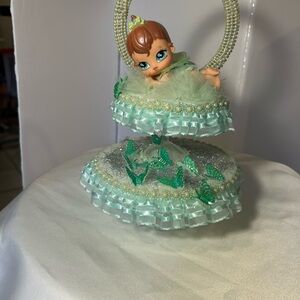 Mint Green Doll cake topper